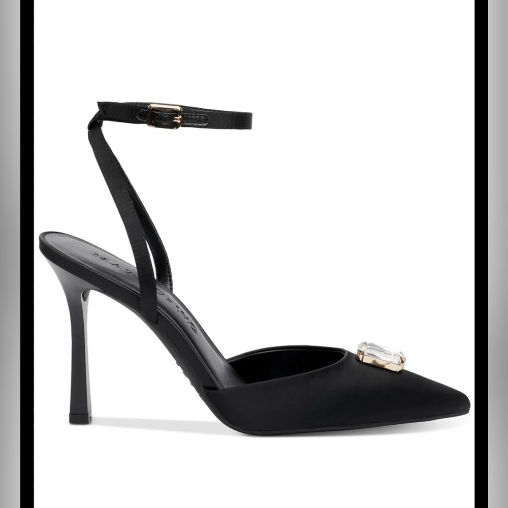 Mateo by INC Victoria Gemstone Heels in Black - Size 7